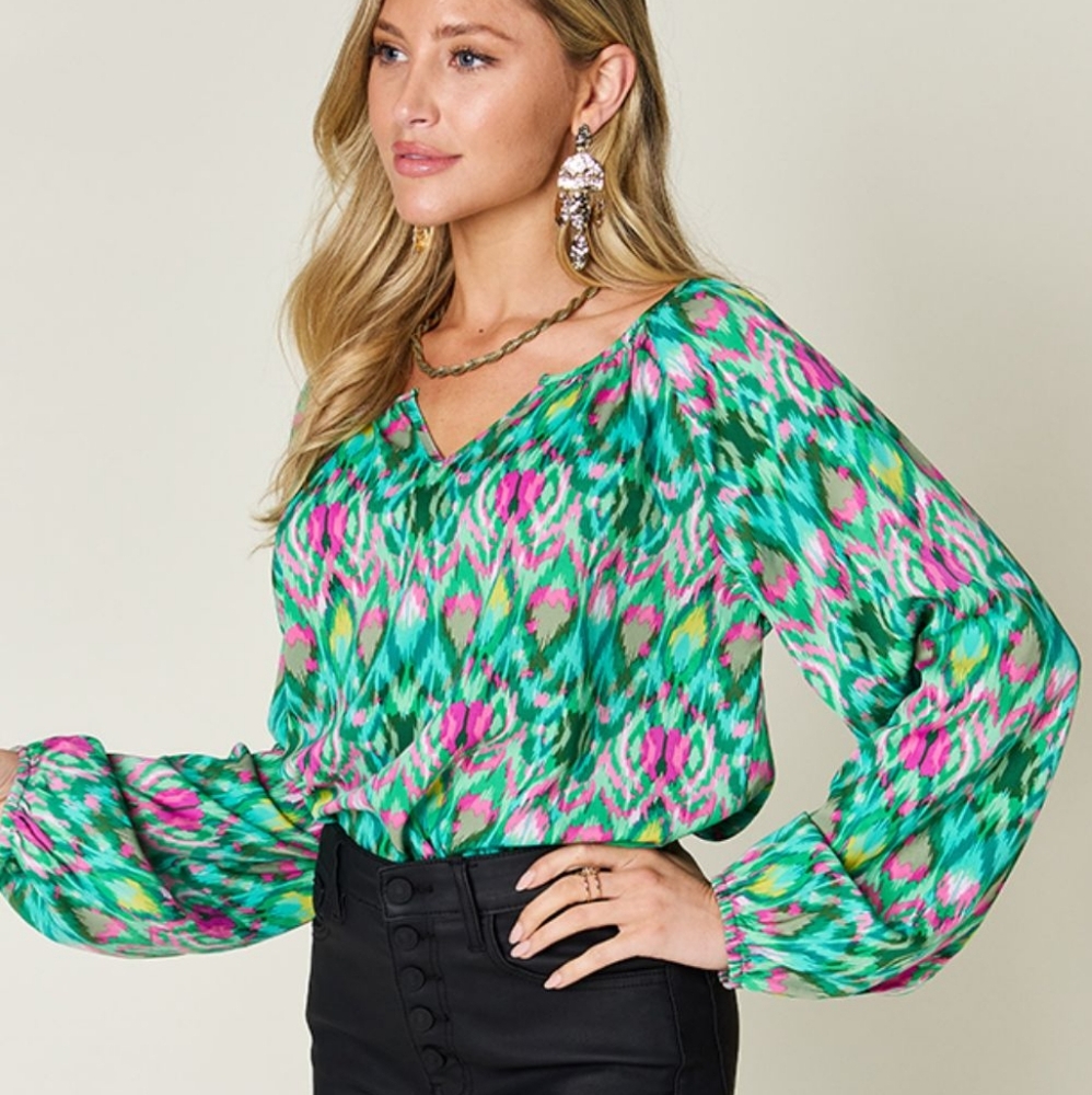Emerson Painted Perfection Blouse - Green